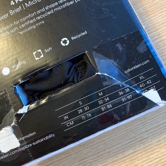 Calvin Klein Microfiber Boxer Briefs Classic Fit 4-Pack Mens Medium M Black NEW - Picture 5 of 7